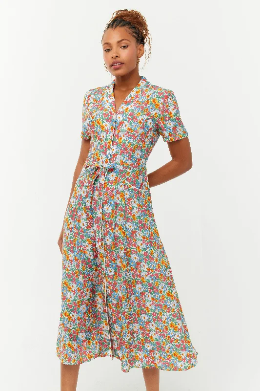 Act Fast Silk Long Maria Dress
