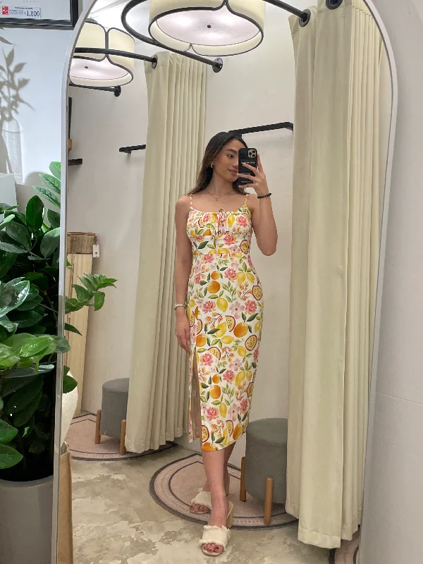 Extra Savings Lemon Punch Midi Dress