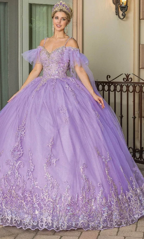 New Arrival Dancing Queen 1713 - Flutter Sleeve Quinceanera Ballgown