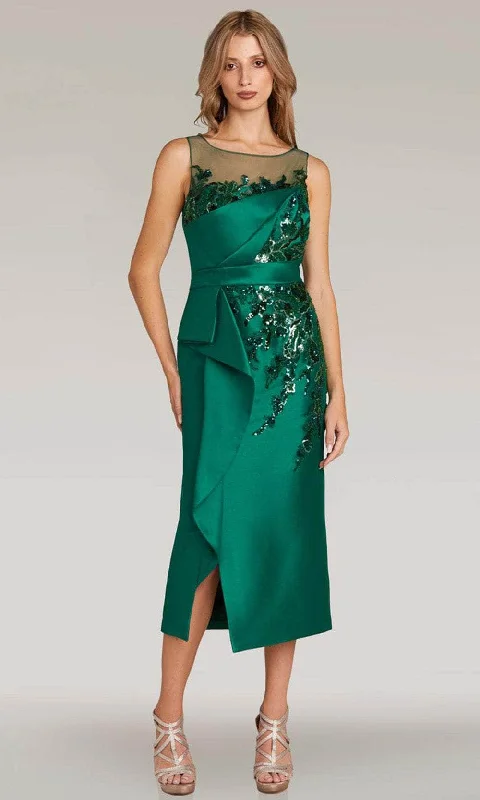 Unbeatable Prices Feriani Couture 18337 - Illusion Scoop Tea-Length Evening Dress