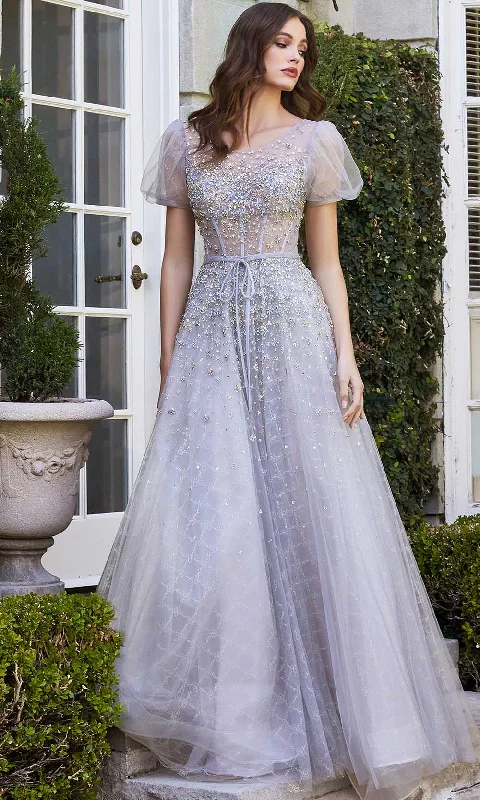 Discount Deals Ladivine B708 - Embellished Bateau Neck Ball gown