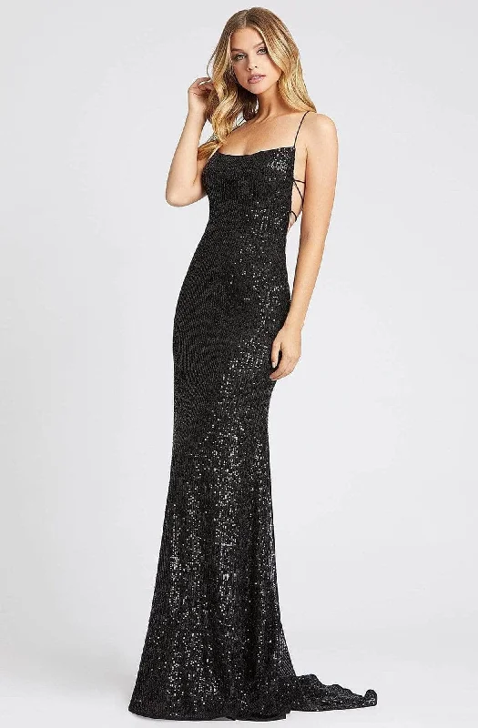 Final Sale Ieena Duggal 26269I - Scoop Neck Paillette Prom Gown