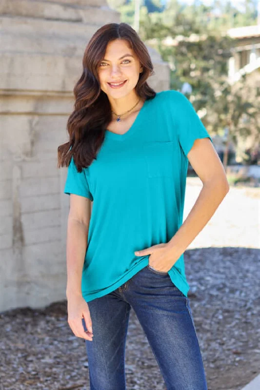 Great Deals Basic Bae Full Size V-Neck Short Sleeve T-Shirt