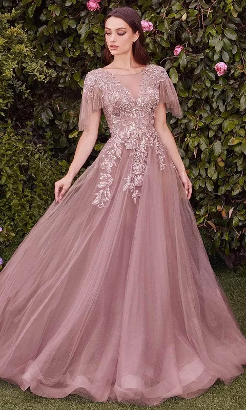 Exclusive Preview Andrea and Leo A1351 - Flutter Sleeve Tulle Evening Gown