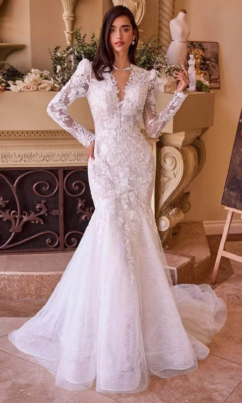 Super Deal Andrea and Leo WL036 - Long Sleeve Trumpet Bridal Gown