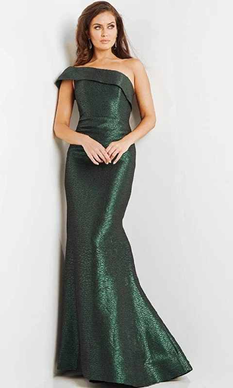 Special Discount Jovani 09752 - One Sleeve Asymmetrical Evening Dress