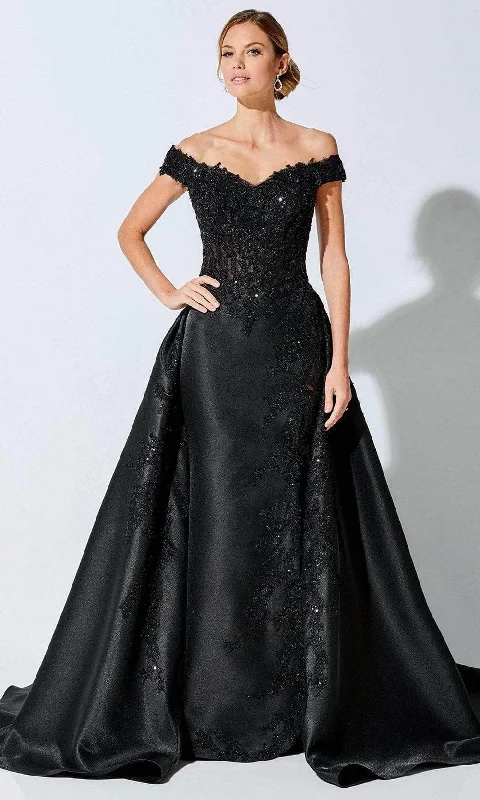 Price Rollback Ivonne D by Mon Cheri - 221D51 Lace Embellished A-Line Evening Dress