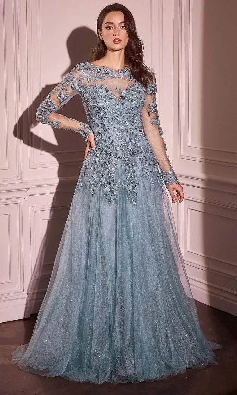 Buy More, Save More Andrea and Leo MA108 - Illusion Long Sleeve Evening Gown