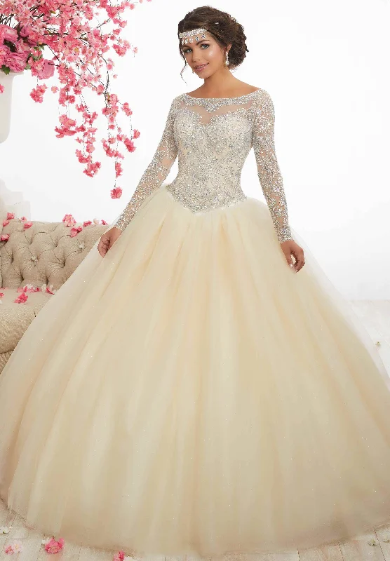 Amazing Deals Fiesta Gowns - 56347 Embellished Long Sleeve Ballgown