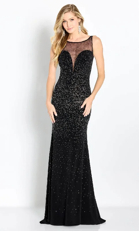 Value Deals Cameron Blake CB757 - Sleeveless Beaded Evening Gown