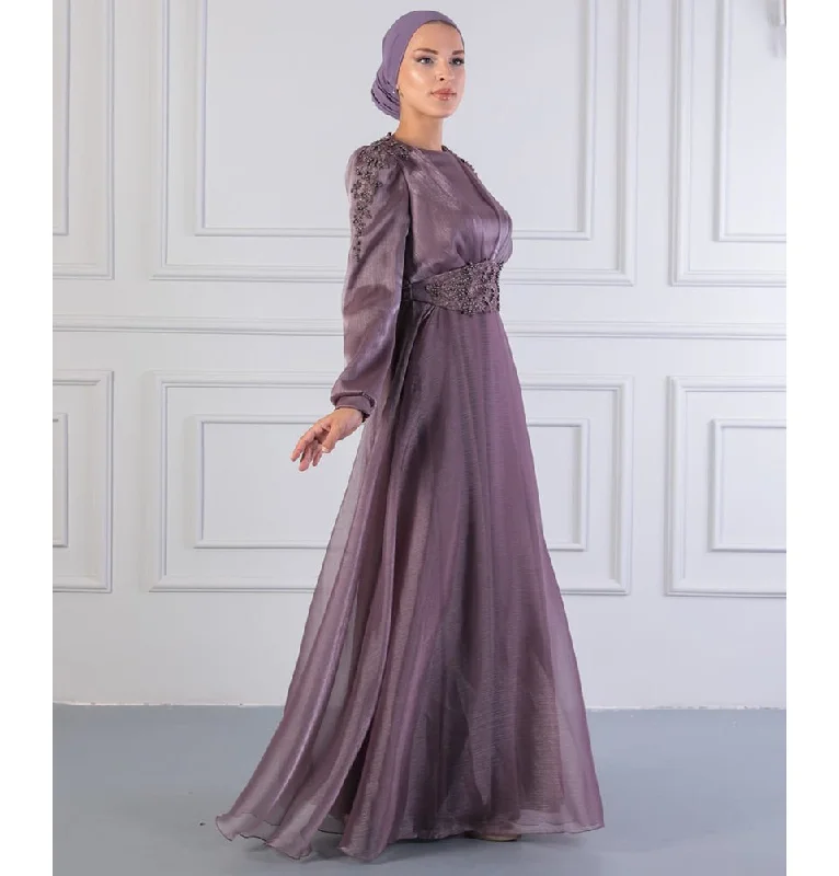 Bonus Savings Modest Formal Embellished Dress G489 Lilac