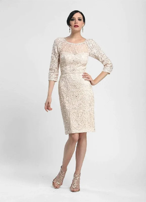 Early Access Sue Wong - N4118 Bateau Neck Embellished Lace Cocktail Dress