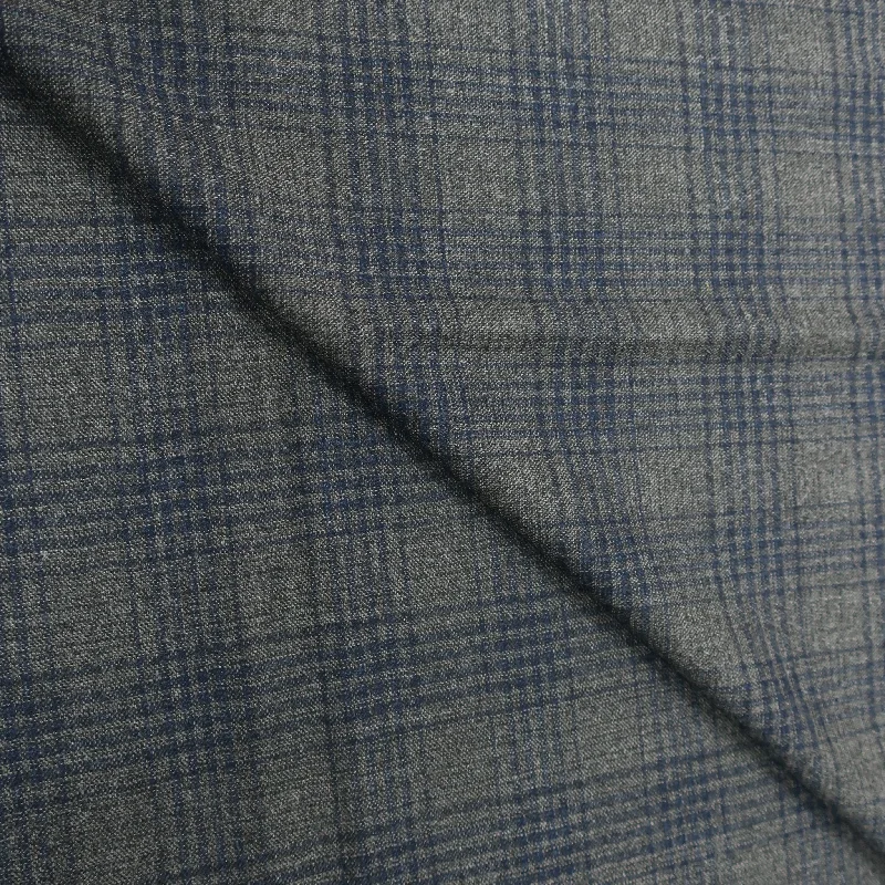 Fantastic Deals 1 YDS Slate Grey and Blue Prince Of wales Super 130s Wool Loro Piana Fabric Fantastic Deals 1 YDS Slate Grey and Blue Prince Of wales Super 130s Wool Loro Piana Fabric