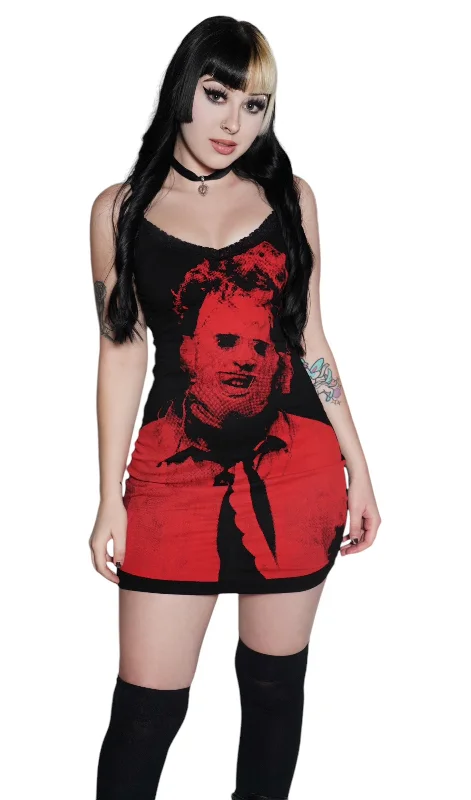 Deep Discounts Leatherface Texas Chainsaw Massacre Lace Strap Dress