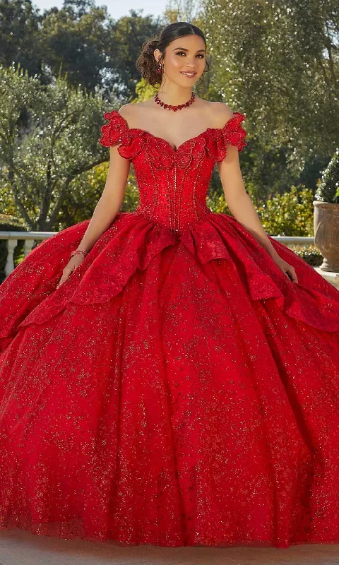 Final Clearance Vizcaya by Mori Lee 89431 - Butterfly Accented Neckline Ballgown