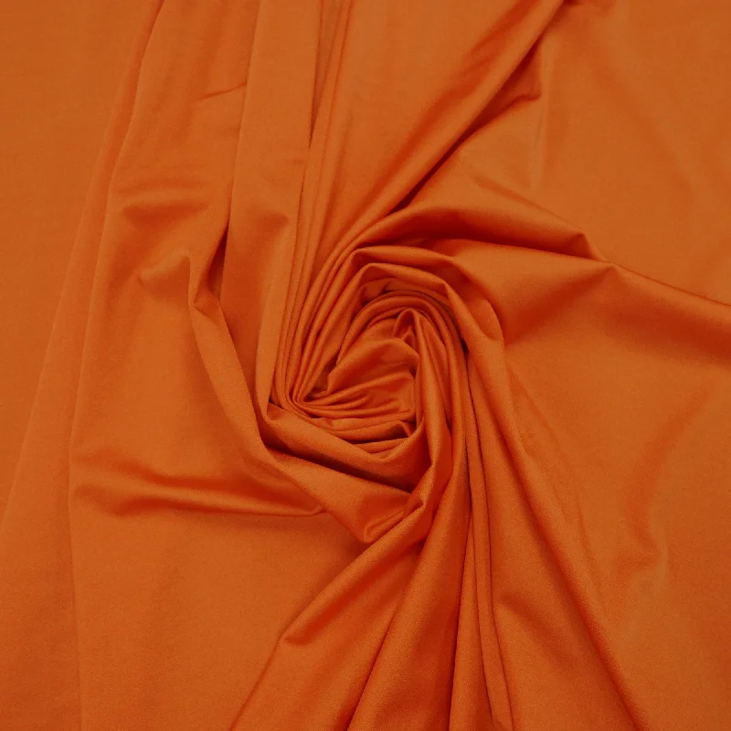 Instant Discount ERT.Orange Solid Spandex Stretch Fabric