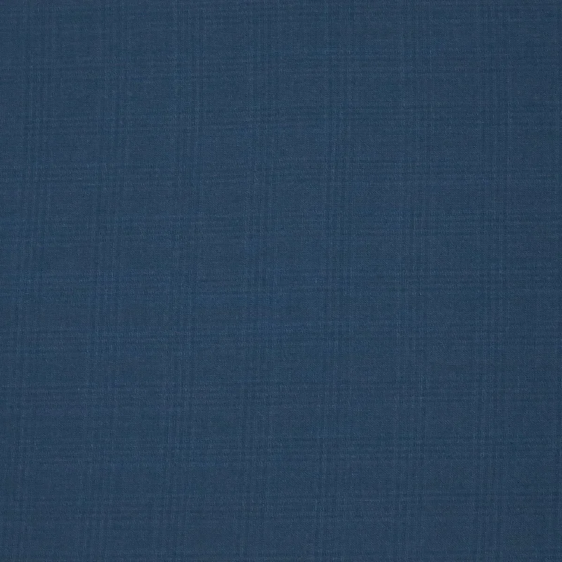 Limited Time Discount Blue Medium Glen Check with Black Stripe SCABAL Super 130's Wool Fabric