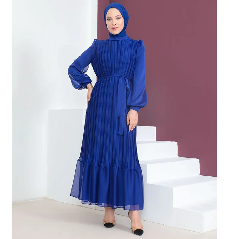 Don't Wait Modest Women's Dress Elegant 9390 - Royal Blue