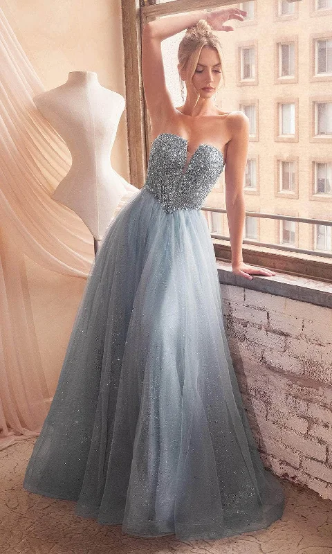 Buy More, Save More Ladivine CD0217 - Plunging V-Neck Basque Prom Gown