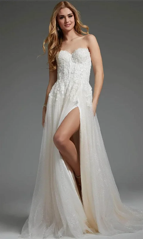 Special Buy Jovani JB25730 - Embroidered Sweetheart Bridal Gown