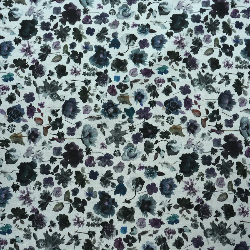 Take Advantage Liberty of London Tana Lawn Cotton: Floral Background White
