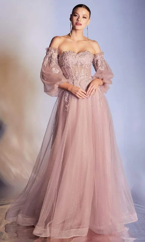 Exclusive Savings Cinderella Divine - CD948 Embroidered Corset Bodice A-Line Gown