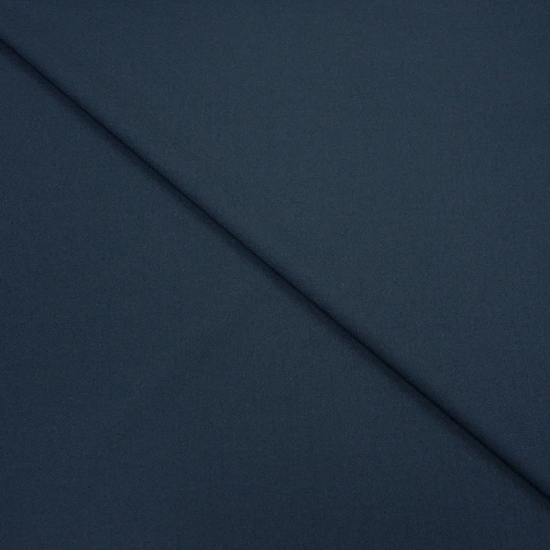 Major Savings Navy Blue Plain Dormeuil Pure Wool RWS Fabric