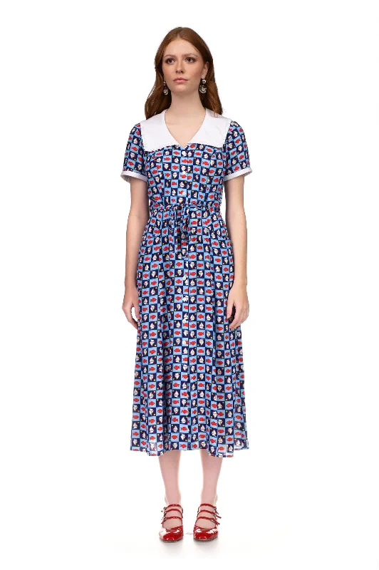 Bargain Blast Marina Button Down Dress w. Collar