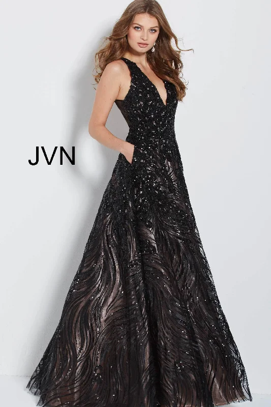 Bonus Savings Jovani JVN60641ASC - Illusion Cutout Back Prom Dress