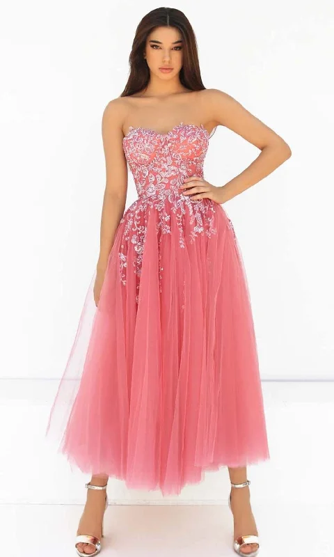 Savings Galore Tarik Ediz - 51043 Embellished Tulle A-Line Dress