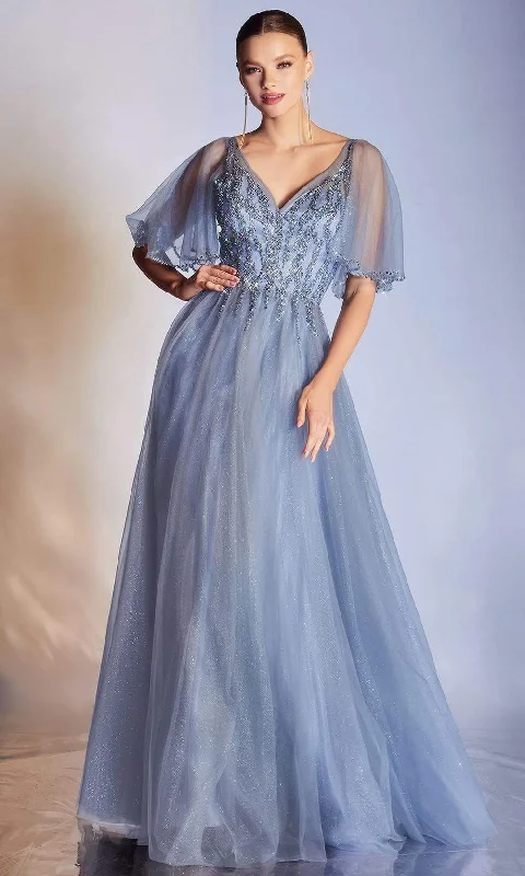 Amazing Deals Cinderella Divine - CD0175 Embellished V neck A-line Gown