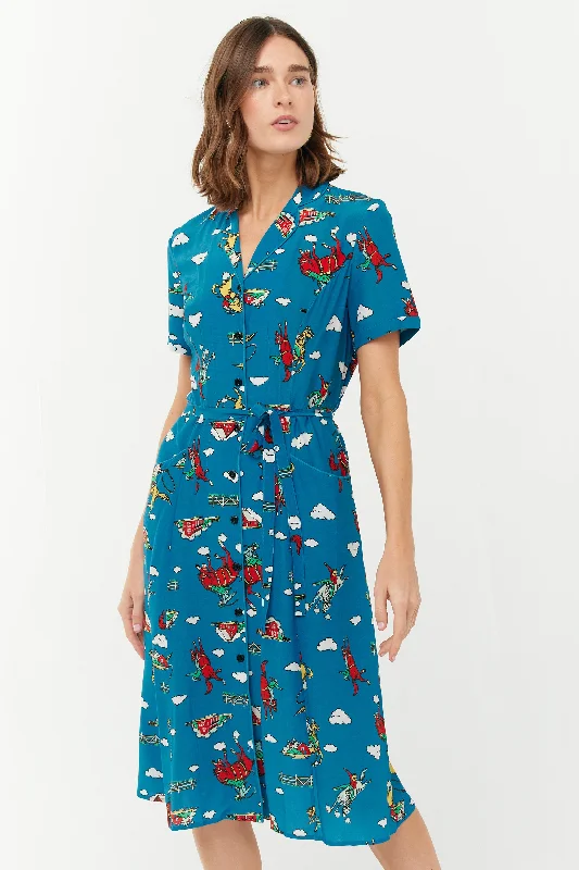 Midnight Madness Crepe Maria Dress