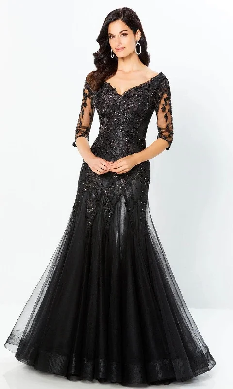 Inventory Reduction Montage by Mon Cheri - Lace Ornate Trumpet Evening Dress 220936 Inventory Reduction Montage by Mon Cheri - Lace Ornate Trumpet Evening Dress 220936