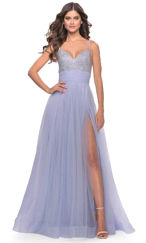 Quick Sale La Femme 31433SC - Stone Accent A-Line Prom Dress