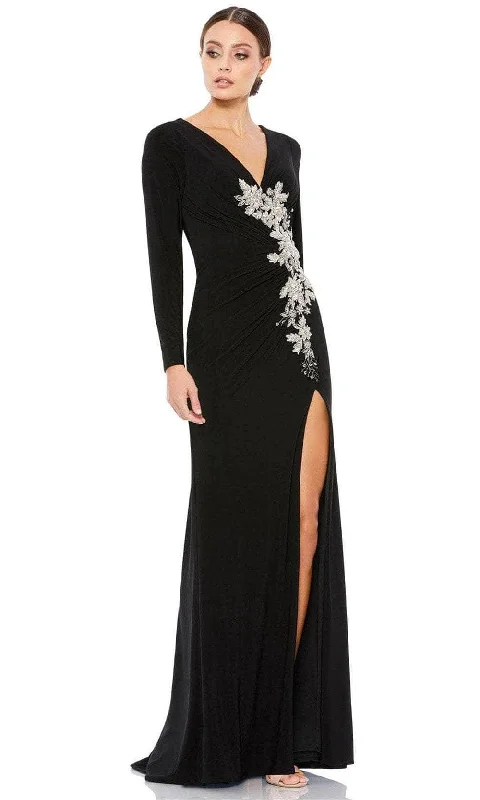 Great Bargains Mac Duggal 12453 - Long Sleeve Appliqued Evening Dress