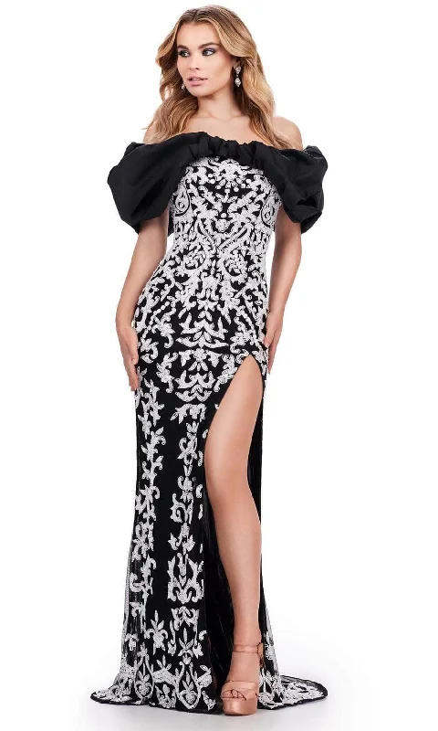 Price Reduction Ashley Lauren 11581 - Sequin Pattern Prom Dress