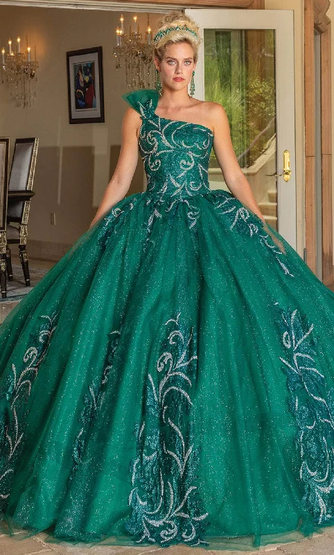 Exclusive Online Offer Dancing Queen 1733 - Bow One Shoulder Quinceanera Ballgown