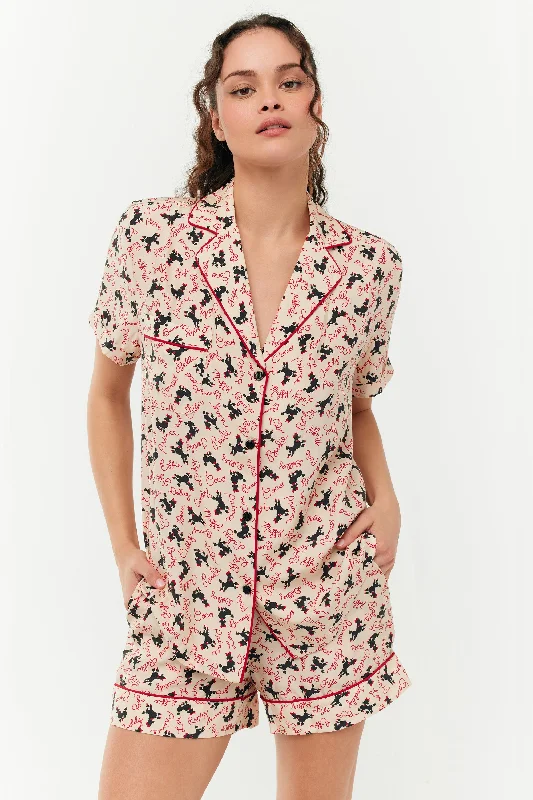 Shop and Save Silk Alice Pajama Short Set