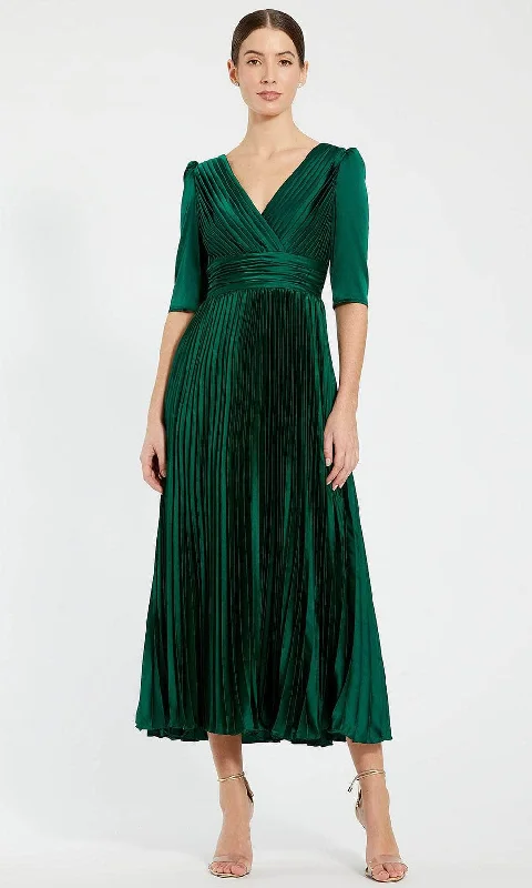 Stock Up and Save Mac Duggal 27341 - Pleated Bodice V-Neck Evening Dress