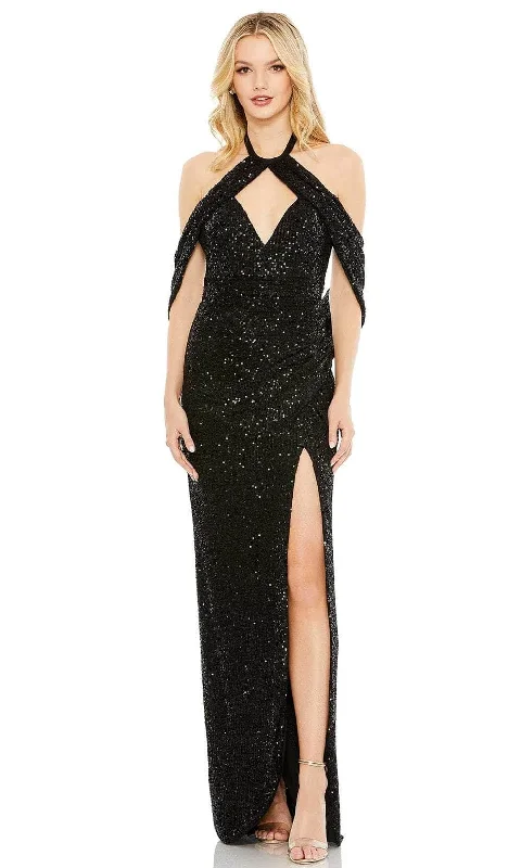 Early Bird Discount Mac Duggal 42021 - Sequin Draped Evening Dress