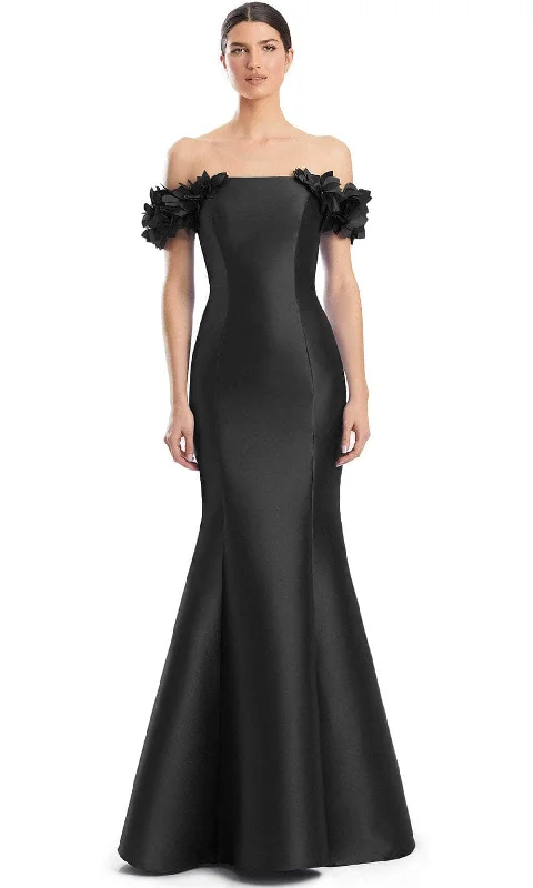 Best Deals Alexander by Daymor 1991S24 - Floral Appliqued Mermaid Evening Dress