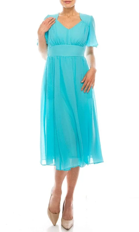 Final Markdown Gabby Skye - 91220MG Flutter Sleeve Chiffon A-Line Dress