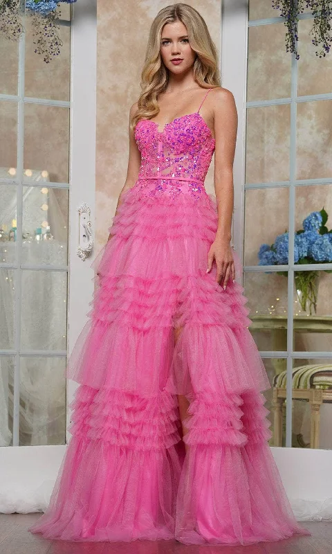 Deal of the Week Colors Dress 3619 - Ruffled A-Line Sleeveless Prom Gown