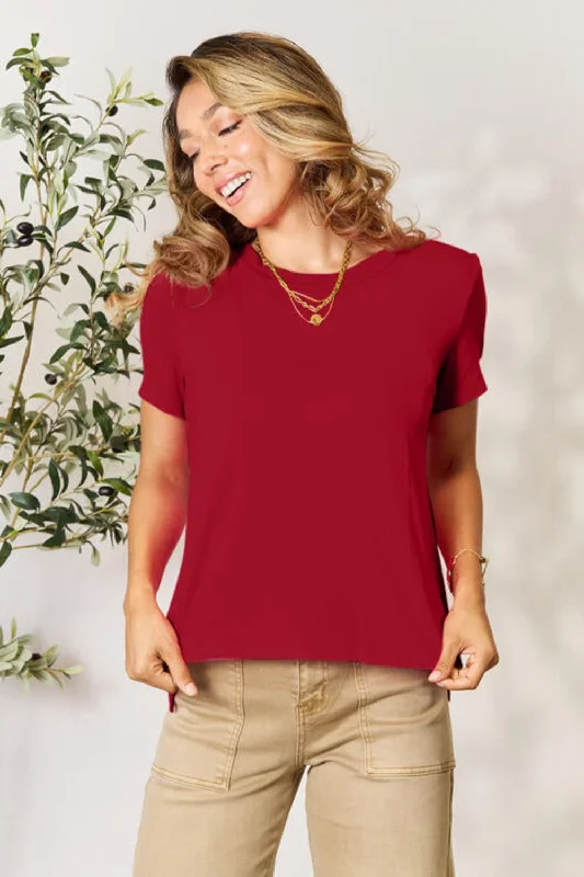 Crazy Savings Basic Bae Full Size Round Neck Short Sleeve T-Shirt