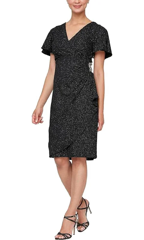 Epic Deals SLNY 9227166 - Surplice Neck Sheath Dress