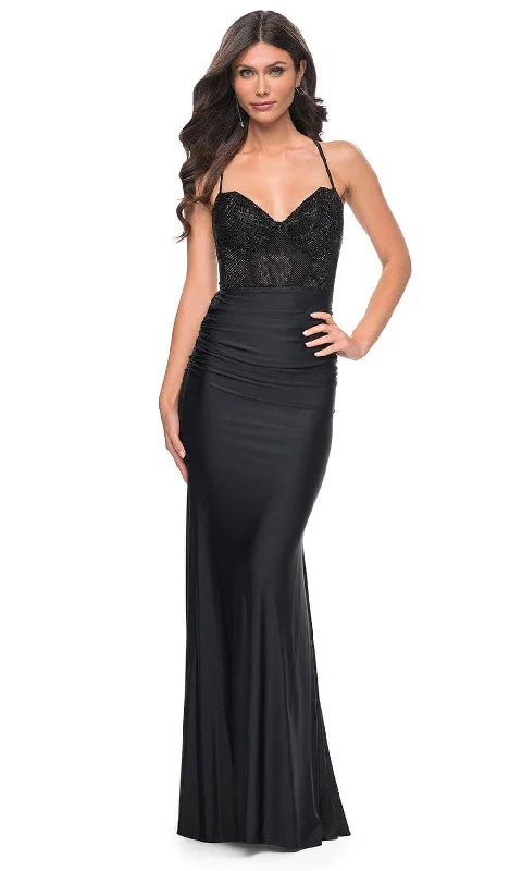 Midnight Madness La Femme 32260 - Sweetheart Rhinestone Ornate Prom Gown