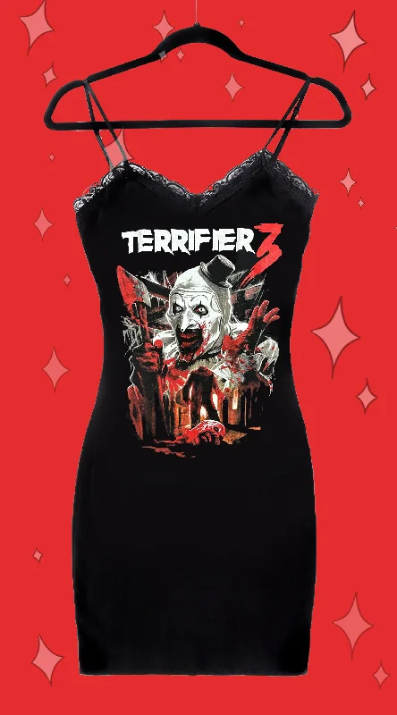 Discount Deals Terrifier 3  Lace Strap Dress