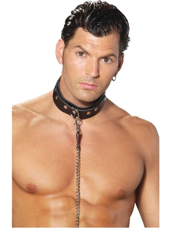 New Arrival Elegant Moments L9150 Leather collar with O ring detail