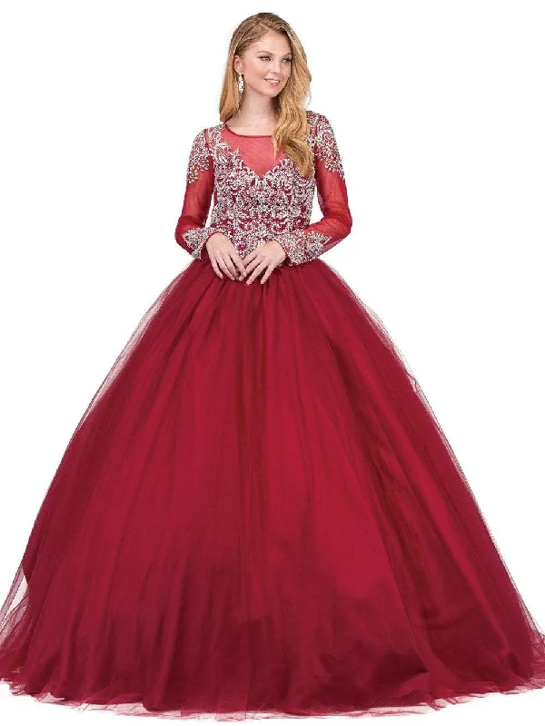 Savings Bonanza Dancing Queen - 1257 Teardrop Cutout Jewel Ornate Quinceanera Gown