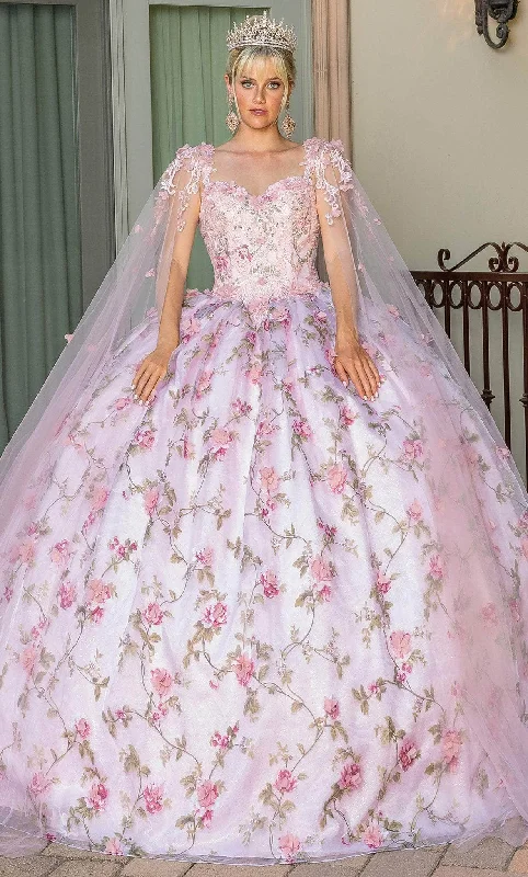 Super Sale Dancing Queen 1715 - Sweetheart Floral Printed Ballgown